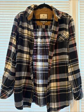 Legendary Whitetails Black, White, Olive, Burgundy Plaid Flannel Shirt Jacket